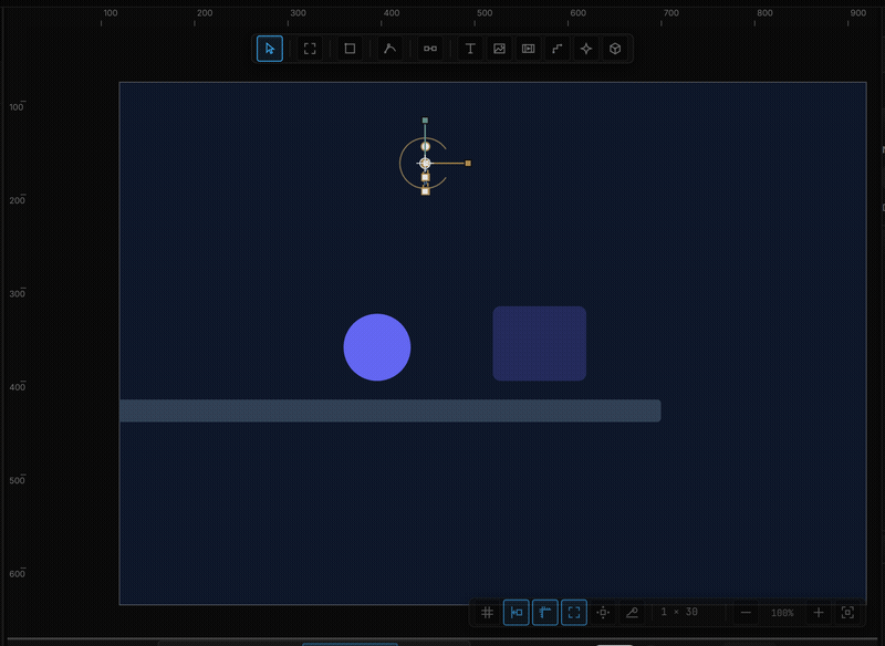 Play mode: a ball resting on a static floor, both outlined by the colliders overlay