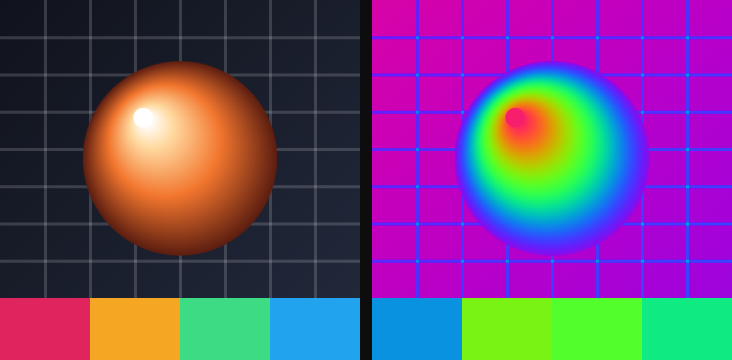 Before / after: Colorama on the sample image