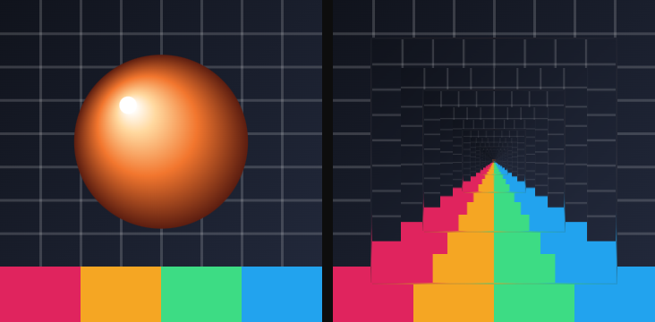 Before / after: Feedback tunnel on the sample image