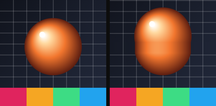 Before / after: Pixel stretch on the sample image