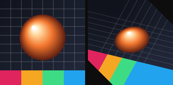 Before / after: Isometric on the sample image